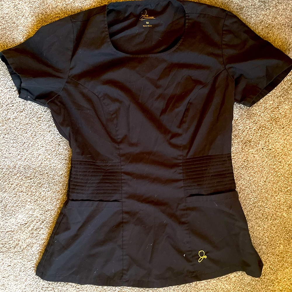 Jaanuu Black Scrub Top